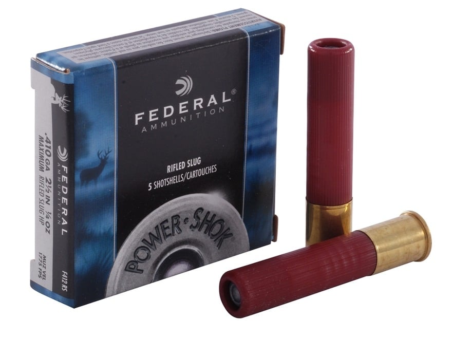 Federal Power Shok 410 GA 2-1/2 Slug 1/4oz 5 Round box