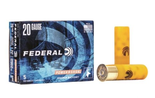 Federal 20 GA  2 3/4 20- Pellet #3 Buckshot 5rd box