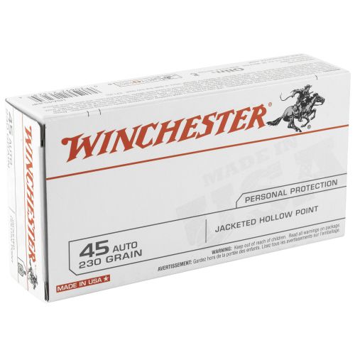 Winchester Jacketed Hollow Point 45 ACP Ammo 230gr 50 Round Box