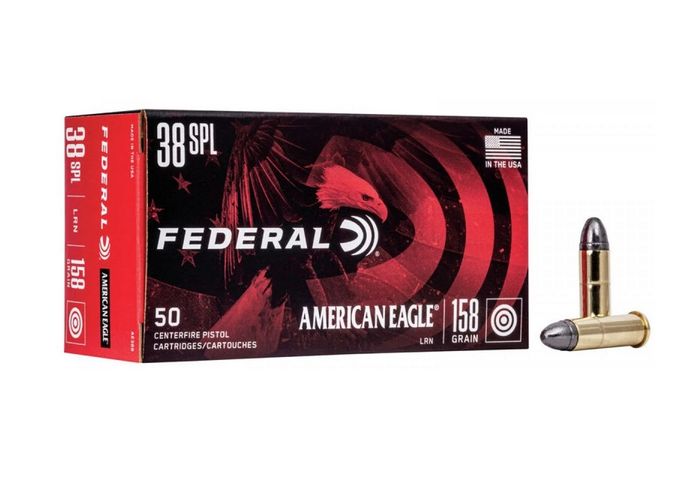 Federal American Eagle Ammo 38 Special 158gr Lead Round Nose 50 Round Box