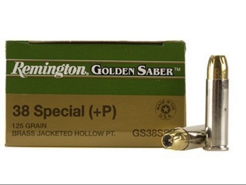 Remington 38 Special +P Golden Saber 125 Grain Brass Jackete