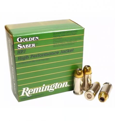 Remington 40 Smith & Wesson Golden Saber 165 Grain Brass Jac