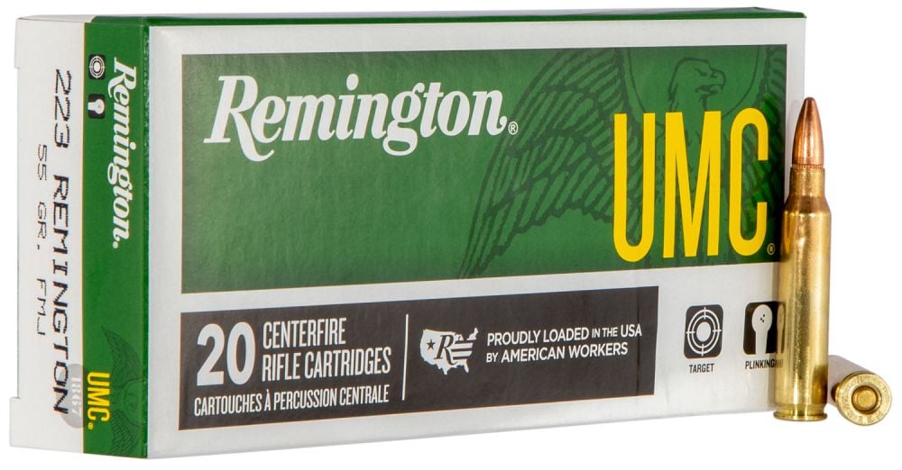 Remington UMC .223 Remington 55 Grain Full Metal Case 20rd box