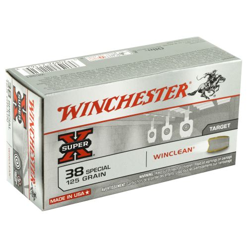Winchester Win Clean .38 Spc 125 Grain Jacketed Flat Poin
