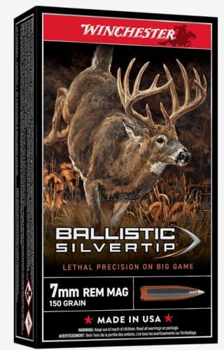 Winchester 7mm Remington Magnum, 150 Grain, Ballistic Silvertip