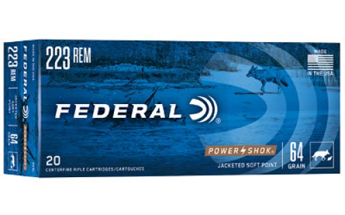 Federal Power-Shok Soft Point 20RD 64gr .223 Remington