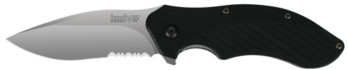 Kershaw 1605ST Clash 3.10 Folding Drop Point Part Serrated Bead Blasted 8Cr13MoV SS Blade Black Glass-Filled Nylon Handle Inclu