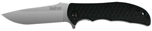 Kershaw 3650 Volt II 3.25 Folding Drop Point Plain Bead Blasted 8Cr13MoV SS Blade Black Glass-Filled Nylon Handle Includes Pock