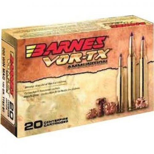 Barnes VOR-TX Long Range TXS Boat Tail 308 Winchester Ammo 168 gr 20 Round Box