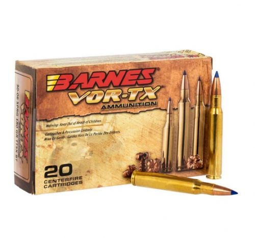 Barnes VOR-TX 30-06 Springfield Tipped TSX Boat Tail 180 GR 20rd box