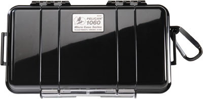 Pelican Micro Case 8x4x2 Watertight Clear Poly w/Black