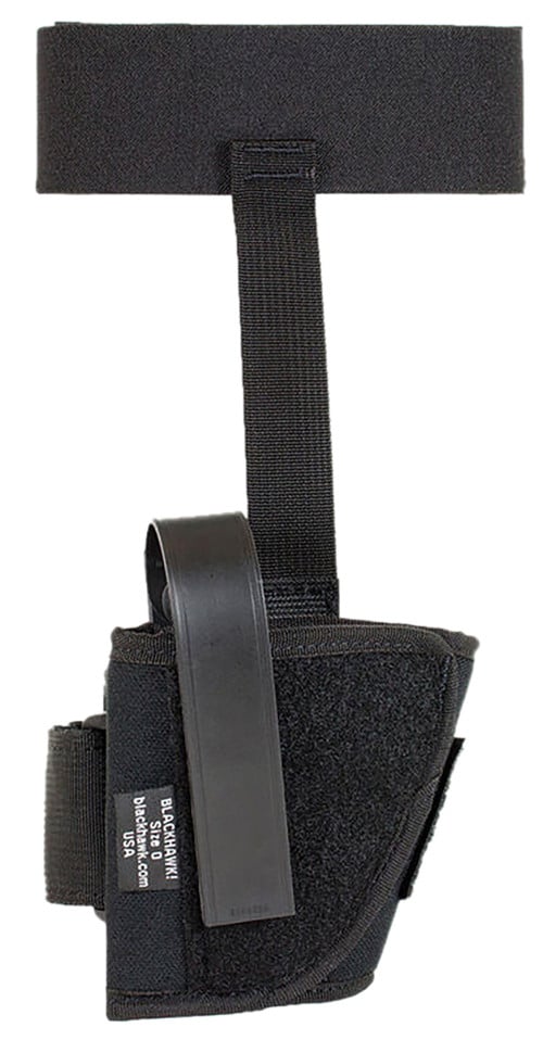 Blackhawk 40AH12BKL Ankle Size 12 Black Cordura Velcro Compatible w/Glock 26/27/33 Left Hand