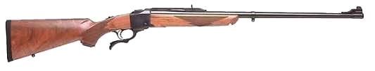 Ruger 375 Ruger Single Round Rifle w/Blue Barrel & Walnut Sto