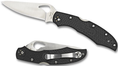 Spyderco BY03PBK2 Byrd Cara Cara 2 Lightweight 3.75 Folding Drop Point Plain 8Cr13MoV SS Blade Black Textured FRN Handle Includ