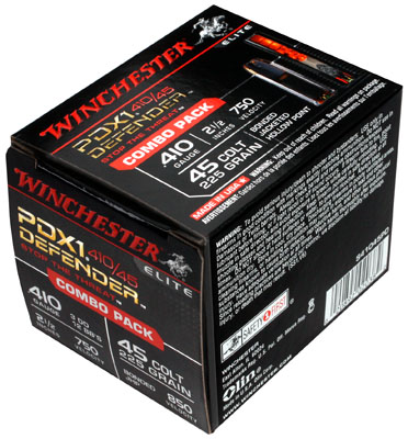 Winchester  Supreme  PDX1 Combo Pack  410ga/45LC  2.5 3-00bk /225gr JHP 20rd box total