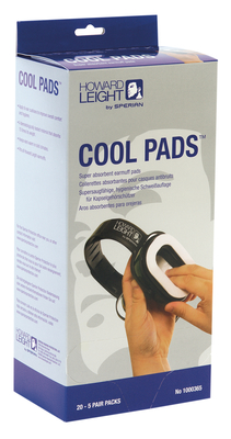 Cool Pads Absorbent Earmuff Pads White 100 Pair Fits All Howard