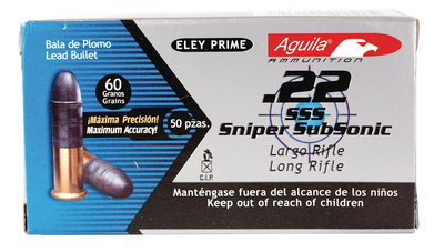 Aguila .22 Long Rifle Sniper 60 Grain Solid Point
