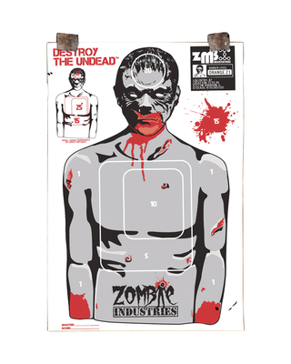 Chris Zombie Standard Paper Indoor Targets 18x24 Inch 10 Per Pac