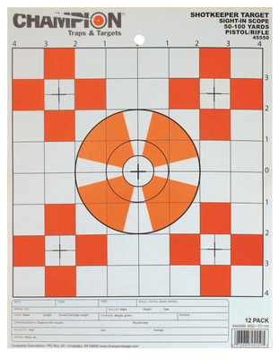Shotkeeper Sight-In Targets Small 12 Pack