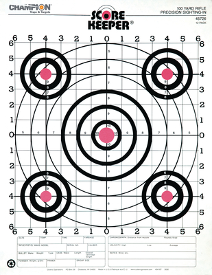 100 Yard Rifle Sight In Target Orange Bullseye 12 Per Pack | 45726 - Buds  Gun Shop