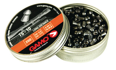 TS-10 Long Distance Lead Pellets .177 Caliber 200 Per Clampack