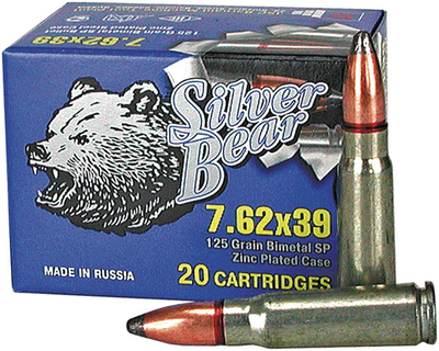 Silver Bear 7.62x39mm Russian 125 Grain Soft Point 500 Per Case