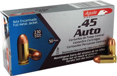 Aguila .45 ACP 230 Grain Full Metal Jacket 50 Per Box