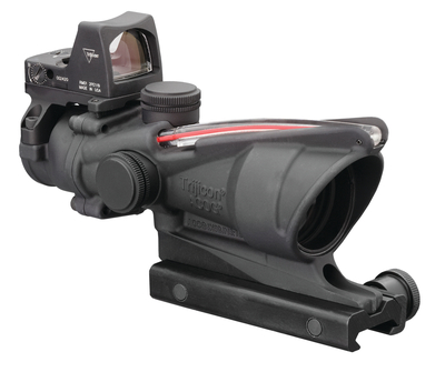 Trijicon ACOG 4x32 Scope, Dual Illuminated Red Crosshair .223 Ballistic Reticle, 3.25 MOA RMR Sight