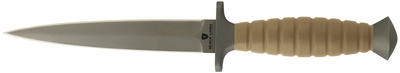 Black Label Backlash Fixed Blade Knife 5.5 Inch Double Edge Blade Coyote Tan G-10 Handle Boxed