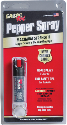 Key Ring Pepper Spray .54 Ounce Black