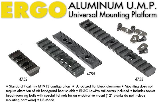 ERGO RAIL 5 SLOT .400 ALUM UMP