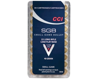 CCI AMMO .22 LR  SMALL GAME BLT 100/BOX (50)