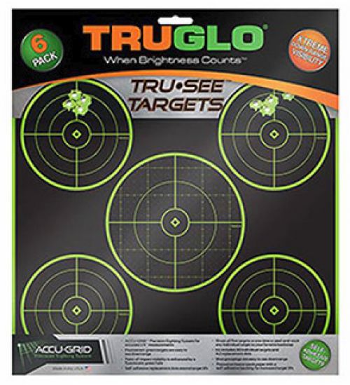 TRUGLO TRU-SEE TARGETS 5-BULL 12X12 6PK