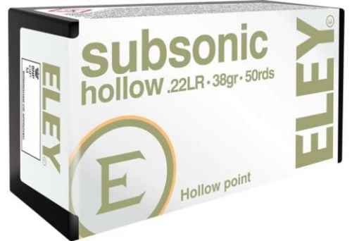 Eley Sub Sonic 22LR, 38gr. Hollow Point, 50rds/Box