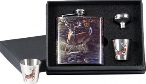 RIVERS EDGE POCKET FLASK W/2-