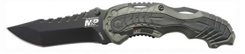 M&P M.A.G.I.C. Assist Liner Lock 4034 Stainless Steel Blade Gray Aluminum H