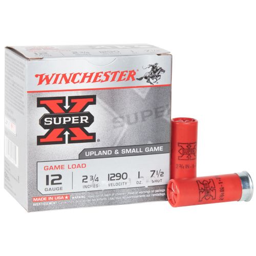 Winchester Super-X 12 Gauge 2-3/4in #7.5 1oz Upland Shotshells - 25 Rounds