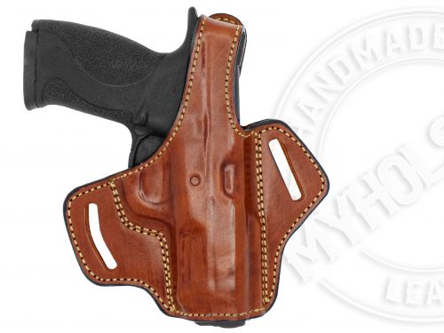 BROWN Smith & Wesson M&P .45 OWB Thumb Break Right Hand Leather Belt Holster