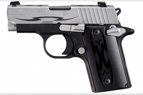 SIG P238 380ACP TRIBAL BLACK PATTERN AND GRIPS