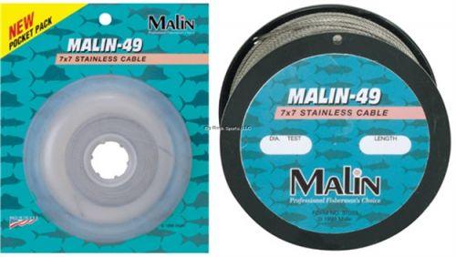 Malin 7X7 Stainless Steel Cable, 270 LB Test, 30, Natural Finish