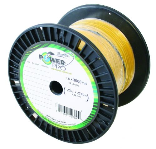 PowerPro Braided Spectra Fiber Line Hi-Vis Yellow - 65LB - 3000 YD