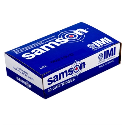 IMI Samson Ammo 5.56 NATO 55gr FMJ 30/bx (30 rounds per box)