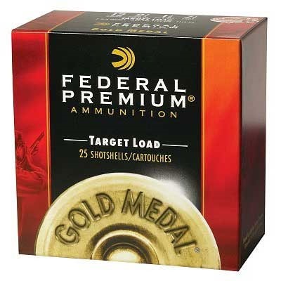 Federal Gold Medal Plastic 12ga 2.75 1-1/8oz #8 25/bx (25 rounds per box)