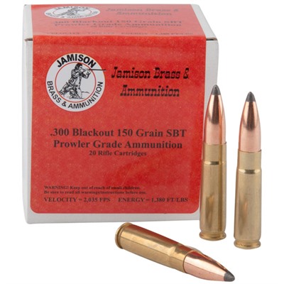 Jamison Ammo .300 Black 150gr Spitzer Boat Tail 20/bx (20 rounds per box)