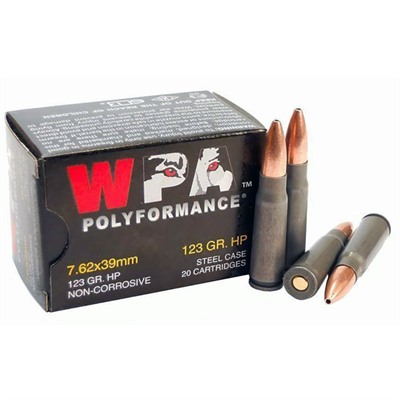 Wolf Ammo 7.62x39mm 123gr HP Polyformance (20 rounds per box)