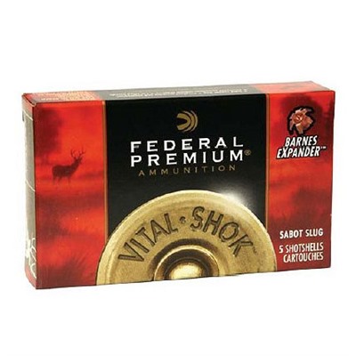 Federal Vital Shok Barnes Expander 12ga 3/4oz Slug 5/bx (5 rounds per box)