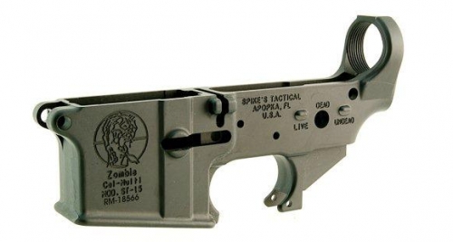 Spikes Tactical Zombie AR-15 Stripped Color Fill 223 Remington/5.56 NATO Lower Receiver