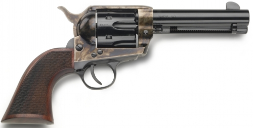 Traditions Firearms 1873 Frontier Case Hardened/Blued Checkered Grip 5.5 357 Magnum Revolver