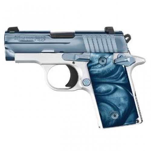 SIG P238 380ACP BLUE ICE HIGH POLISH SS SLIDE 6RD