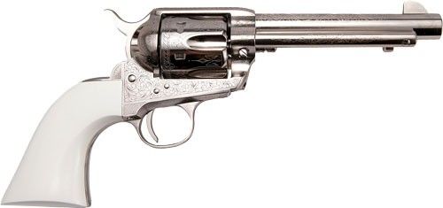 Cimarron Frontier Nickel/Ivory 5.5 45 Long Colt Revolver